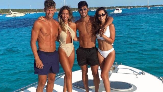 Marcos Llorente, Paddy, Marco Asensio y Sandra Garal.