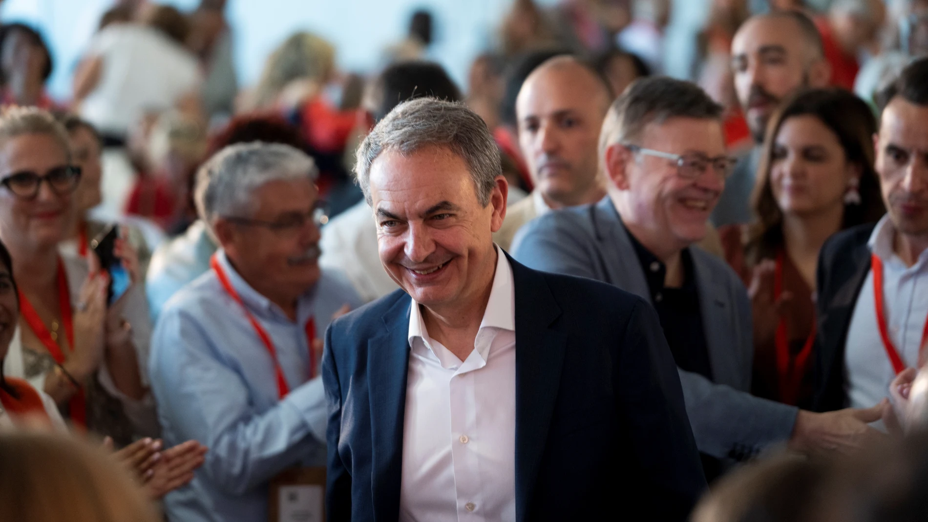 El expresidente José Luis Rodríguez Zapatero en la apertura de la Convención Municipal del PSOE