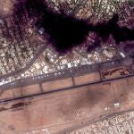 Satellite imagery of Sudan's capital Khartoum amid clashes between the army and paramilitary group