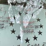 Las pintadas en el despacho de Puigdemont 