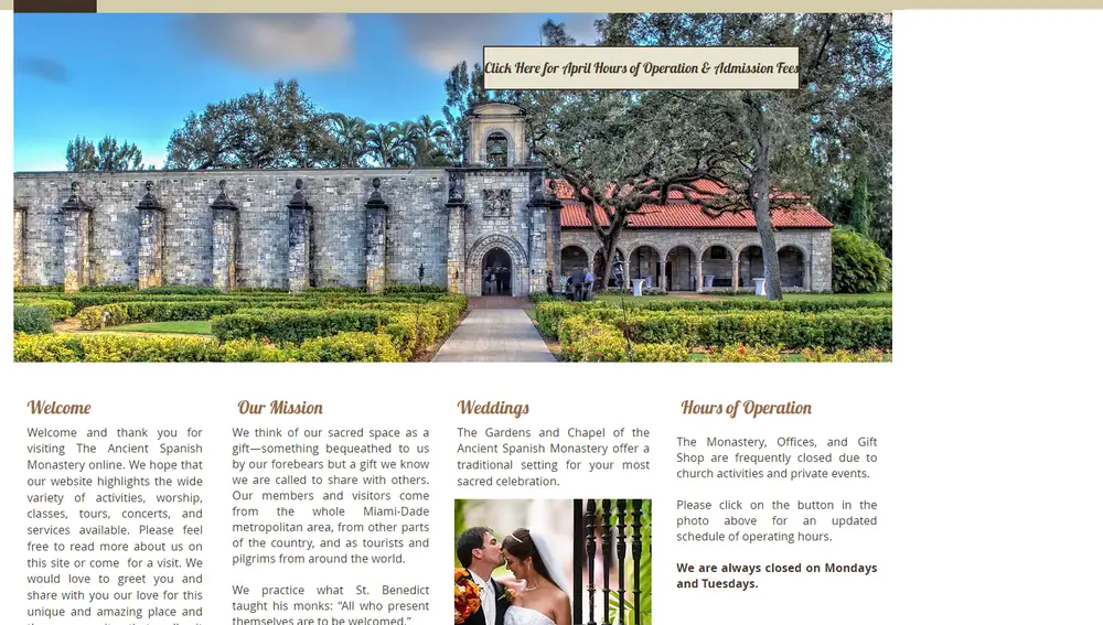 Página web donde se puede ver el monasterio en Miami
