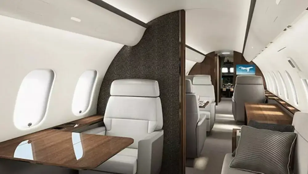 El avión privado en el que viaja el Rey Juan Carlos I