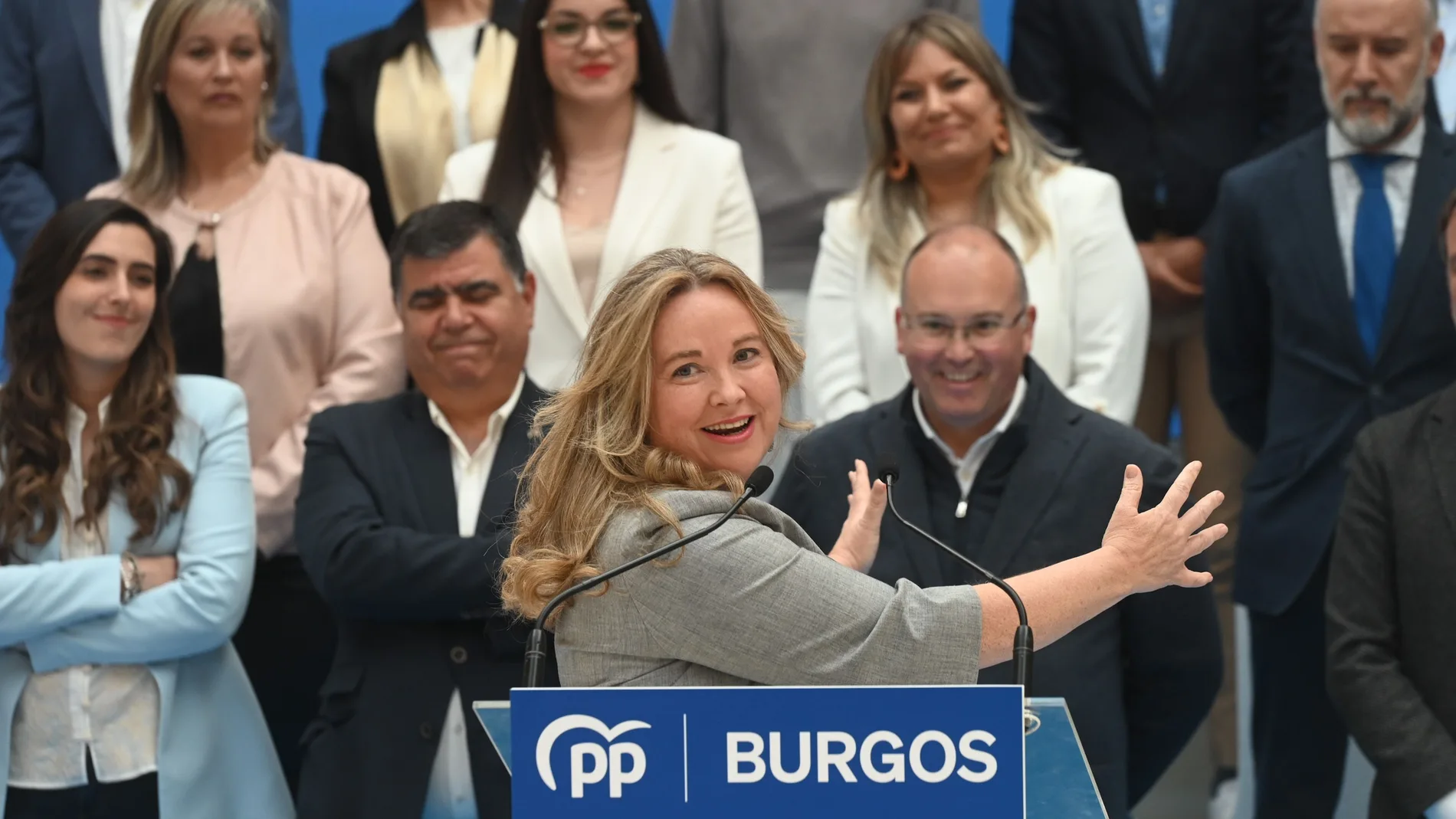 Cristina Ayala, candidata del PP a la Alcaldía de Burgos, en la presentación de su equipo este sábado pasado