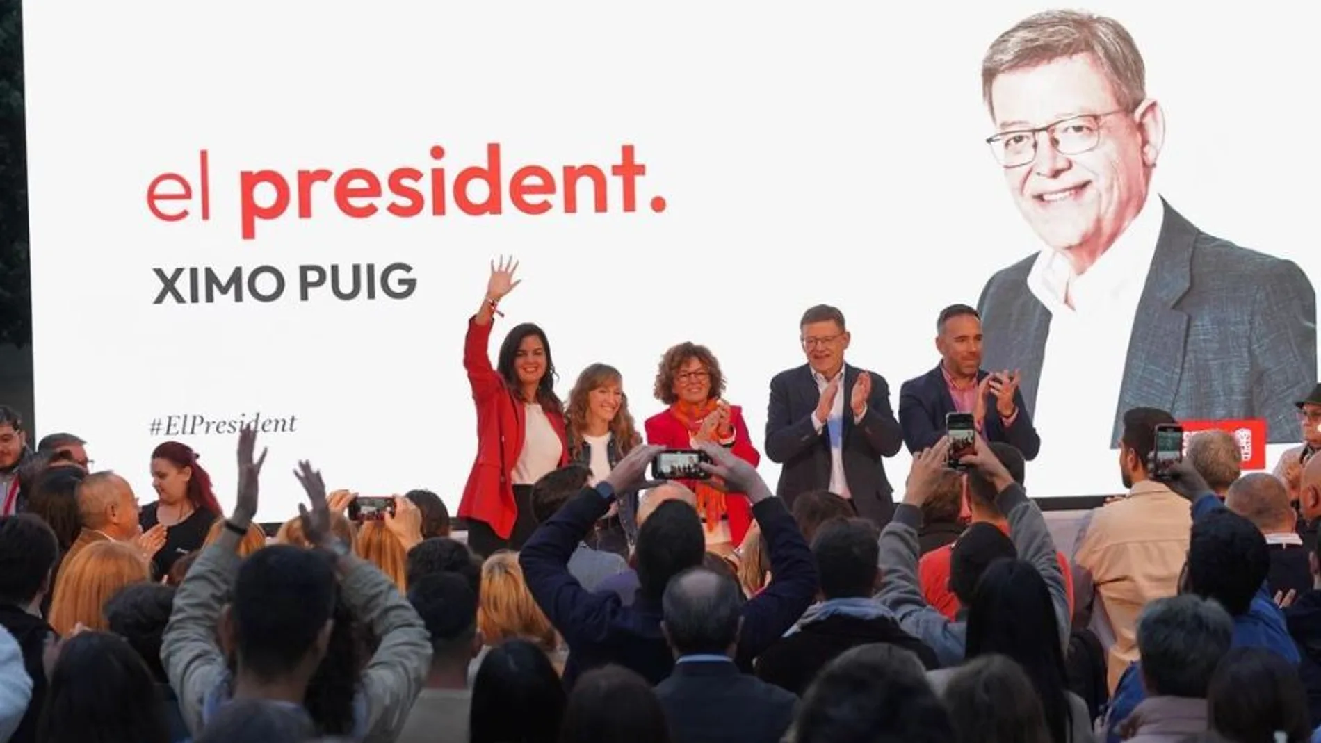 El presidente Puig en un acto de partido en Valencia