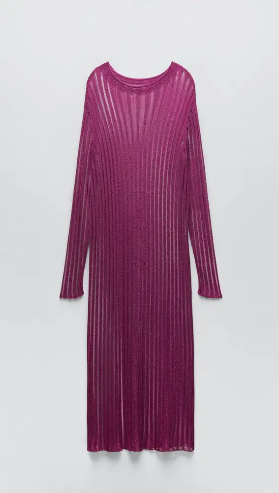 vestido largo punto calado zara 67 Zara long knitted dress.