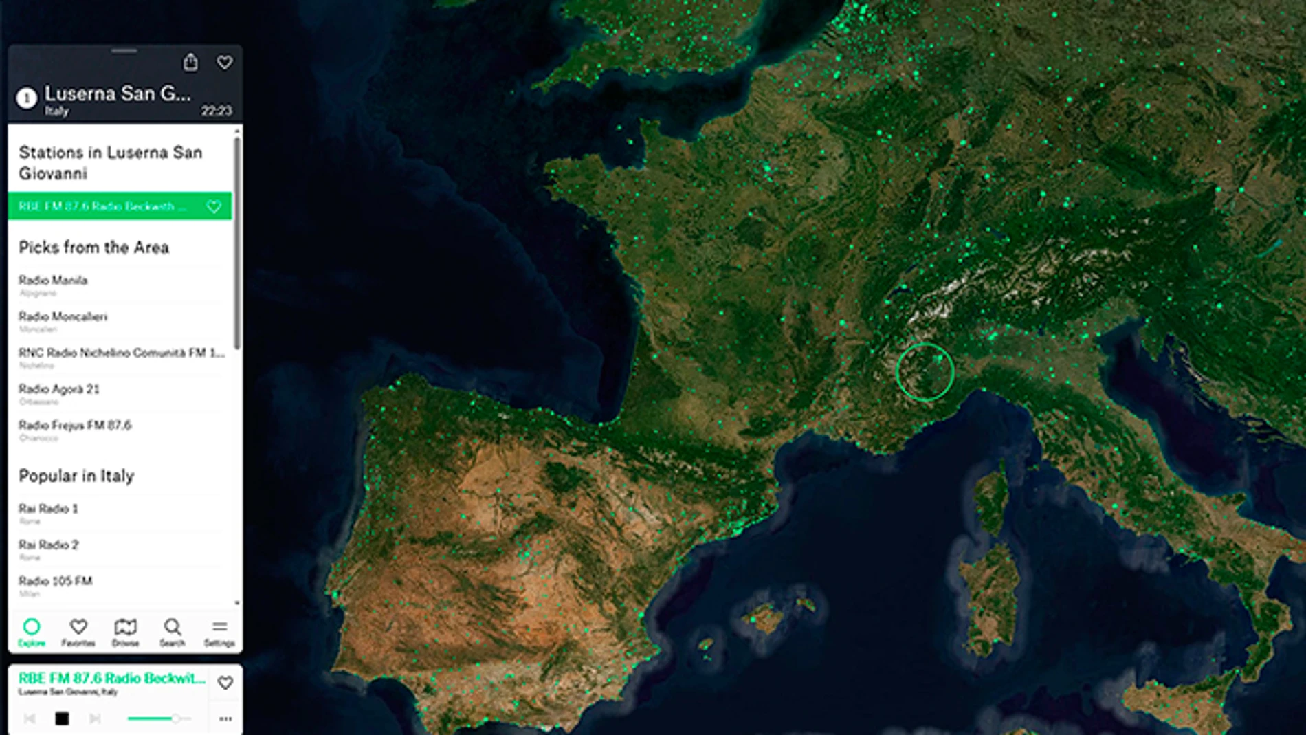 El Google Maps en el que puedes sintonizar cualquier emisora de radio de España y el mundo.