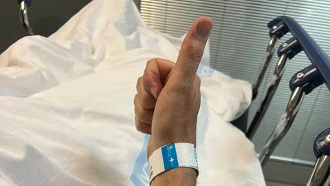 Imagen del propio alcalde de Valladolid ingresado en el Clínico de la capital a la hora de ser operado