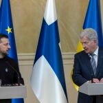 Finland´s President Sauli Niinisto meets Volodymyr Zelensky President of Ukraine in Finland