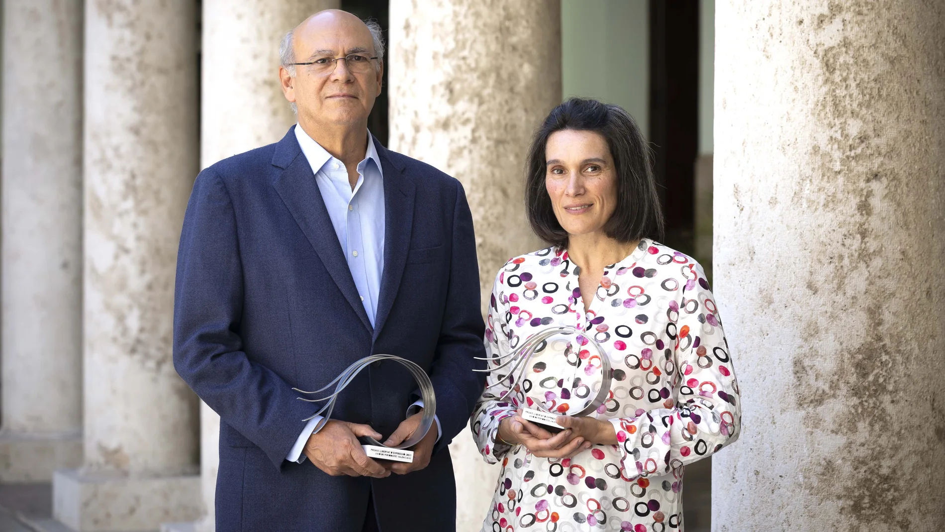 Carlos F. Chamorro, premios Llibertat d'Expressió 2023 y Oihana Goiriena, pareja del periodista Pablo González