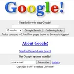 Primera pantalla Google 1998