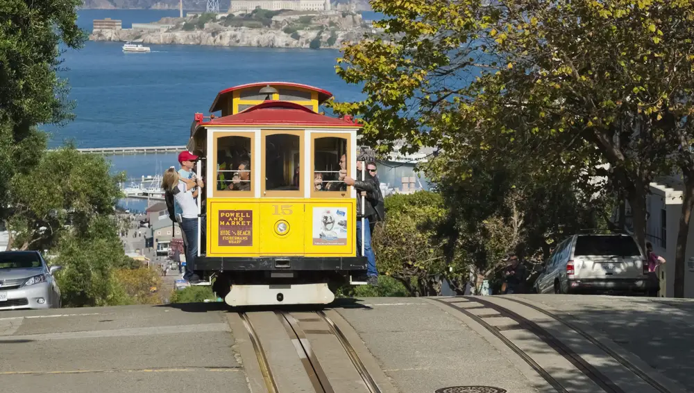 Tranvía funicular en San Francisco