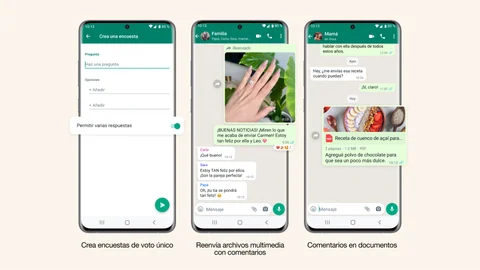 Encuestas y archivos, las nuevas actualizaciones de WhatsApp