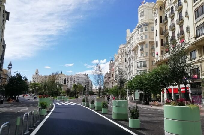 Vista de la plaza del Ayuntamiento de Valencia