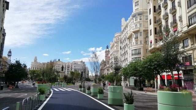 Vista de la plaza del Ayuntamiento de Valencia