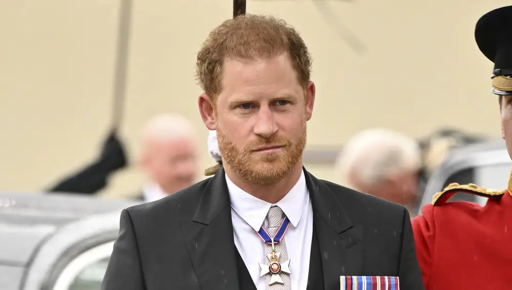 Príncipe Harry en la coronación de Carlos III