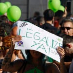 Marcha Mundial de la Marihuana en el centro de Madrid para exigir la legalización del cannabis