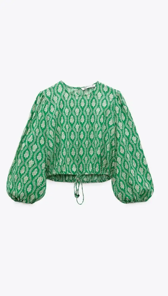 Zara printed blouse. 