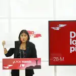 La secretaria de organización del PSOE de Castilla y León, Ana Sánchez, presenta la campaña del 28-M