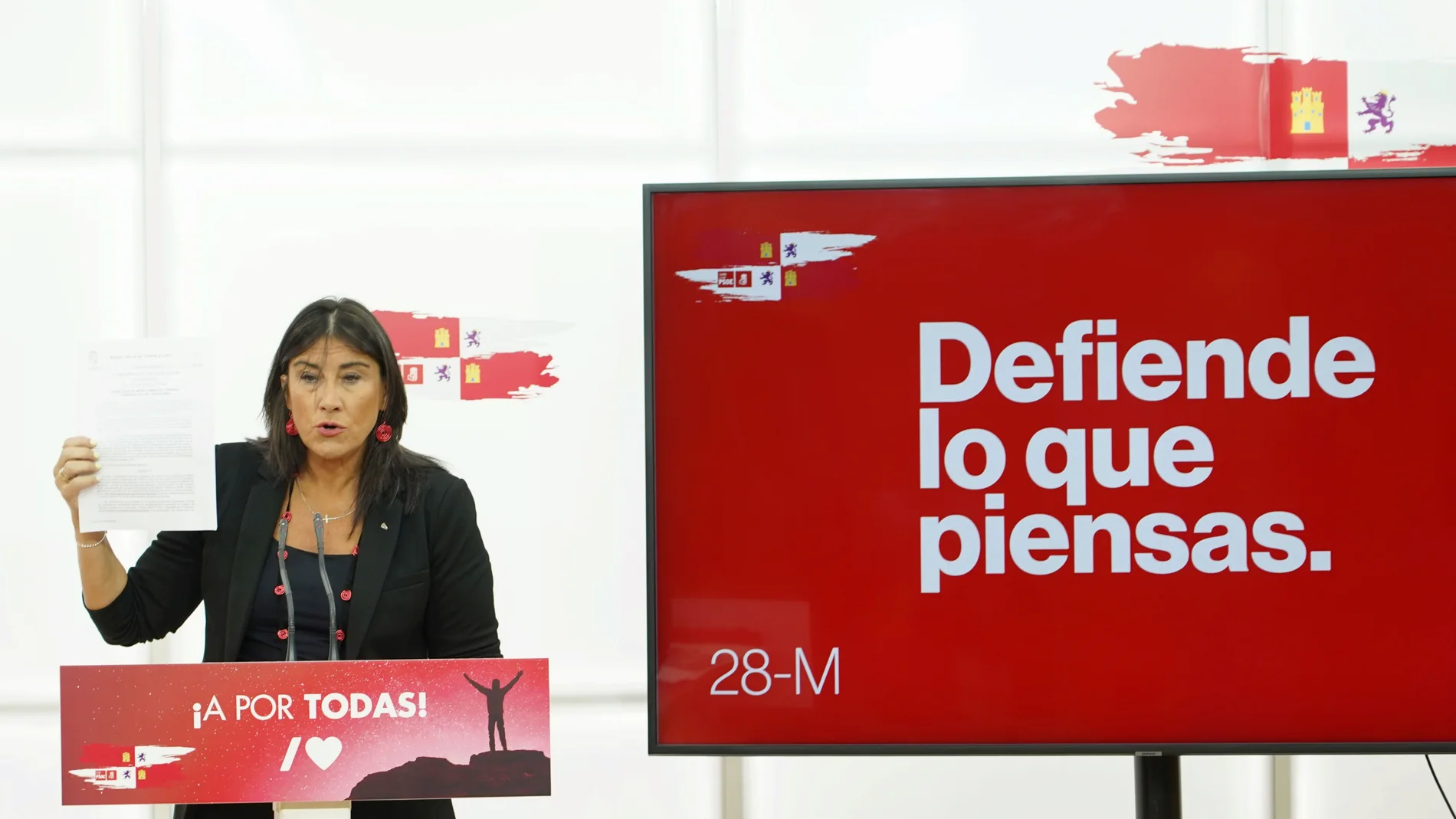 La secretaria de organización del PSOE de Castilla y León, Ana Sánchez, presenta la campaña del 28-M