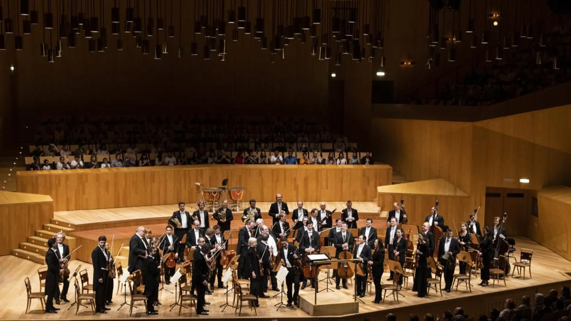 La filarmónica de Berlín en uno de sus conciertos en Madrid