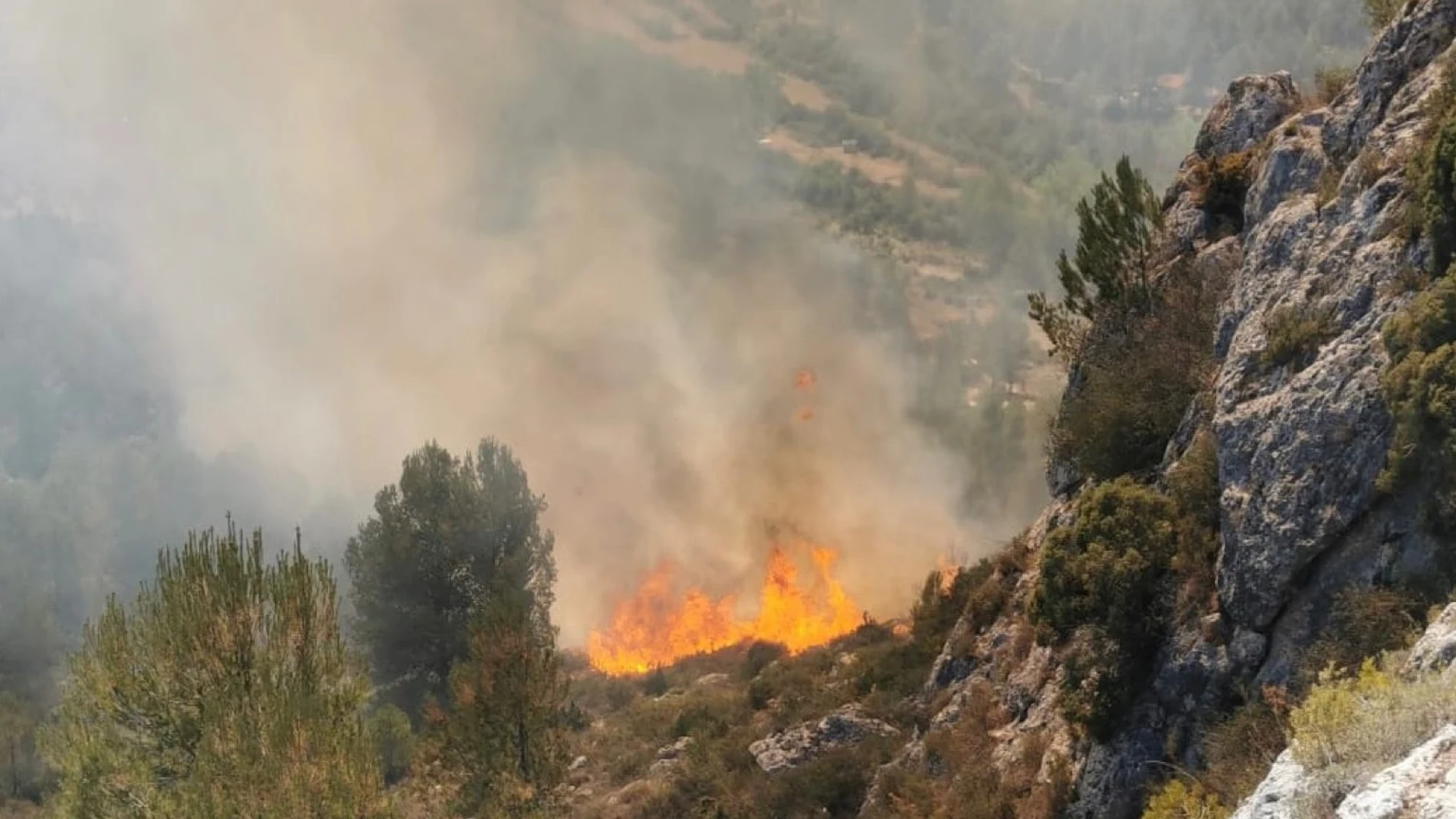 Incendio forestal en Viver CONSORCIO DE BOMBEROS/TWITTER 08/05/2023
