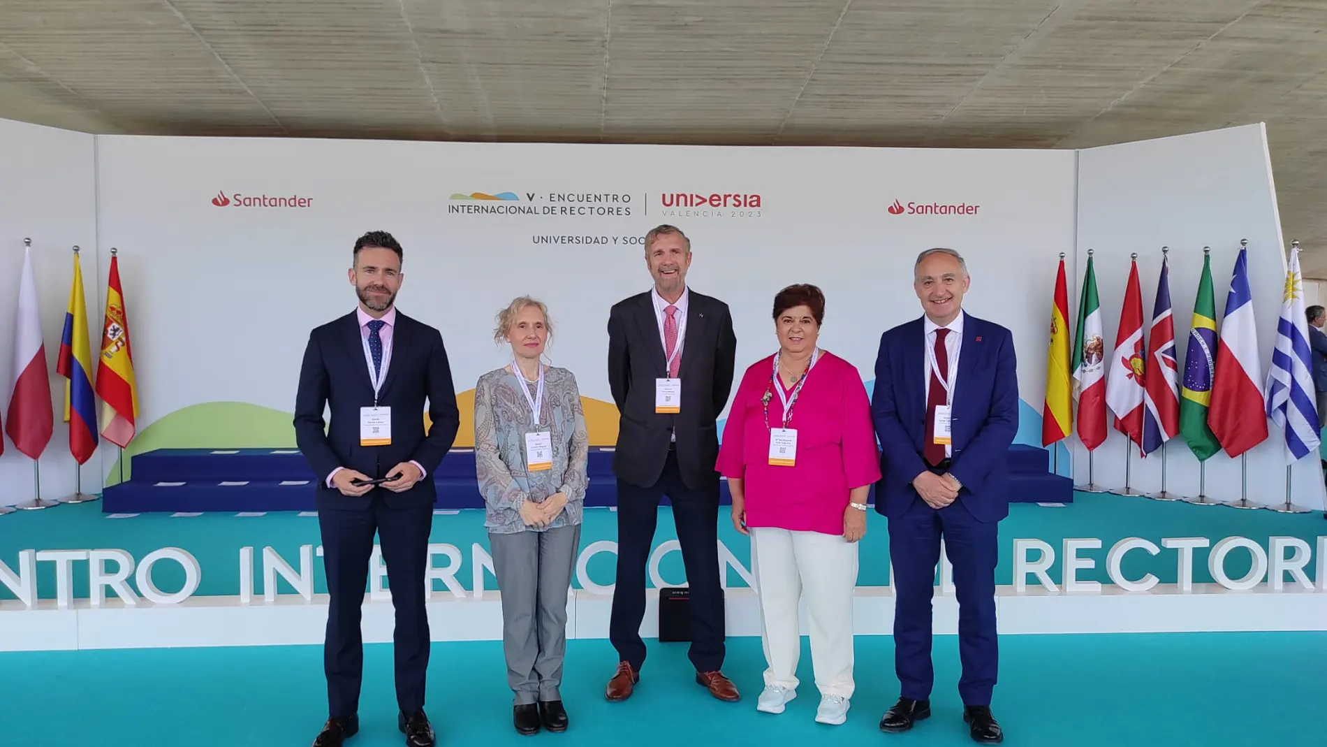 Los rectores de la UEMC, UPSA, UBU, UCAV y UVA en Universia Valencia