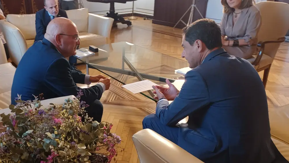 Moreno, Leal, Blanco y Jurado, durante la reunión