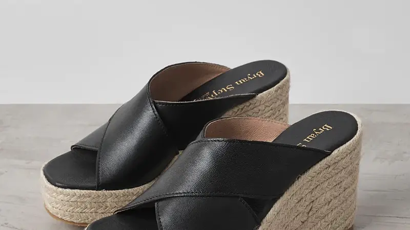 Espadrilles plataforma en piel