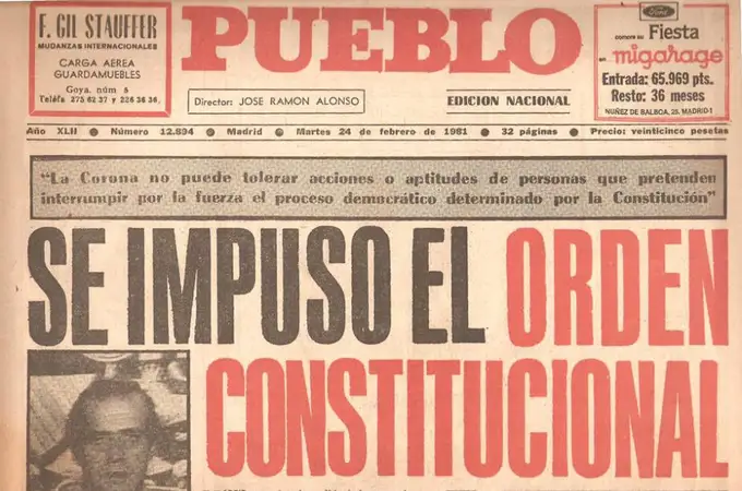 Última crónica del diario «Pueblo»