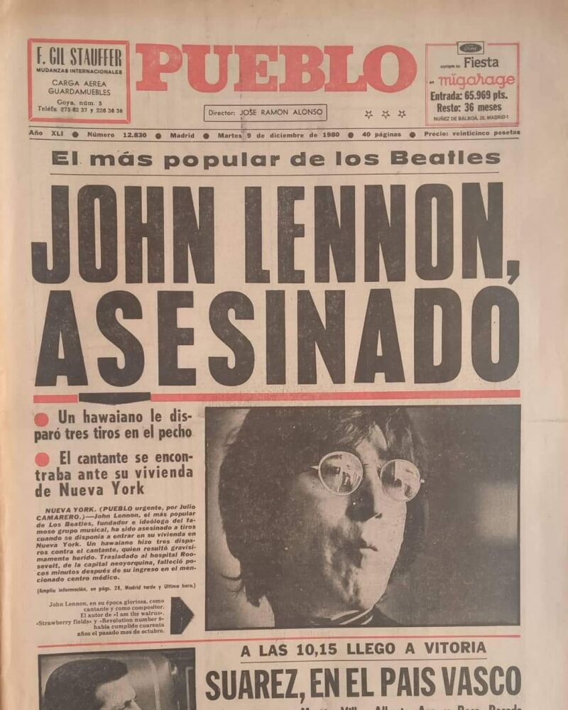 Portada del diario El Pueblo