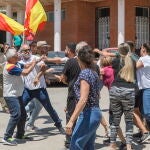 Militantes de VOX realizan un acto político en Marinaleda (Sevilla)