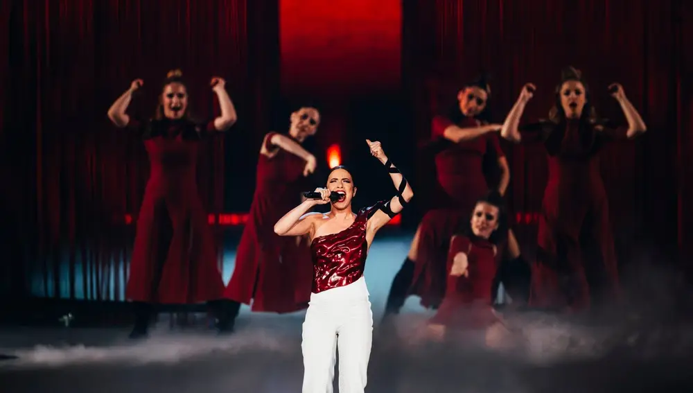 Blanca Paloma en los ensayos de Eurovisión 2023