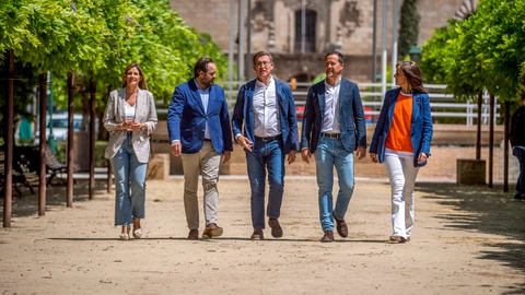 Feijóo arropa al candidato Paco Núñez en un mitin en Toledo