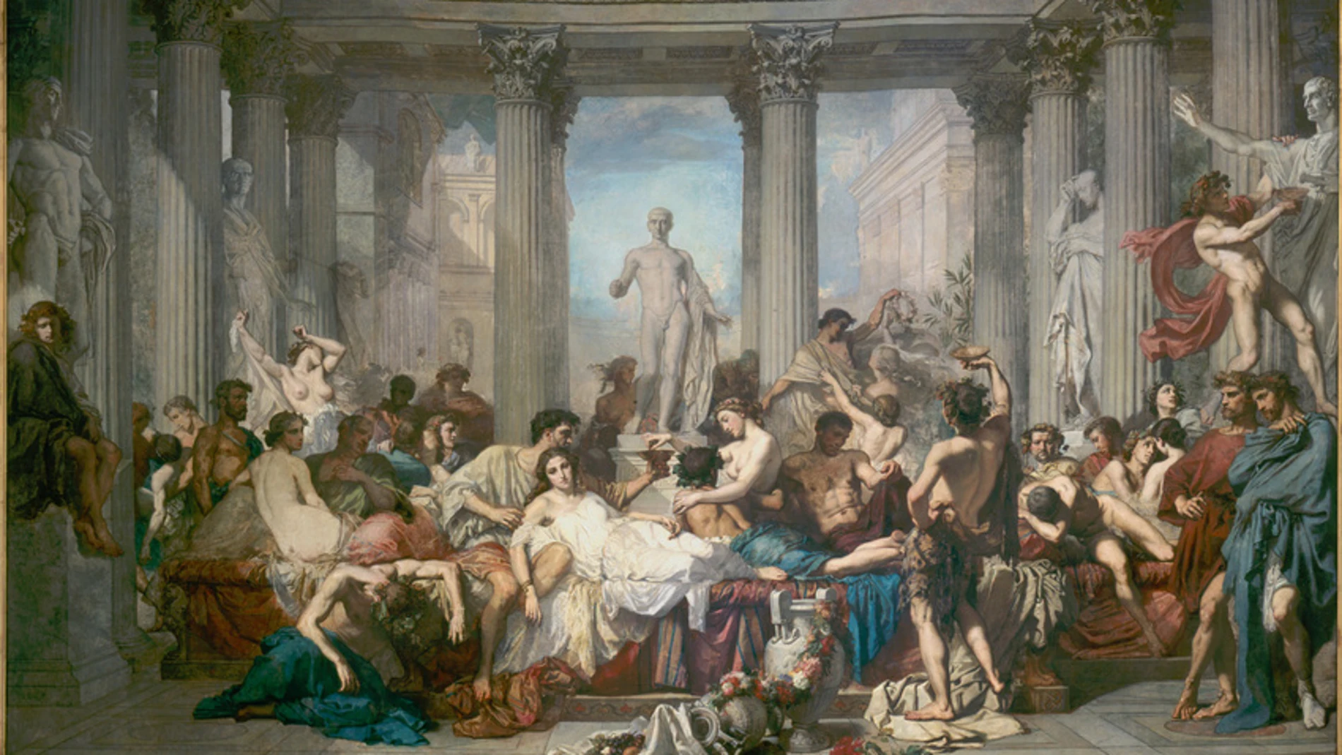 "Romains de la décadence" ("Romanos de la decadencia"), obra de Thomas Couture