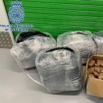 Droga intervenida en la operación