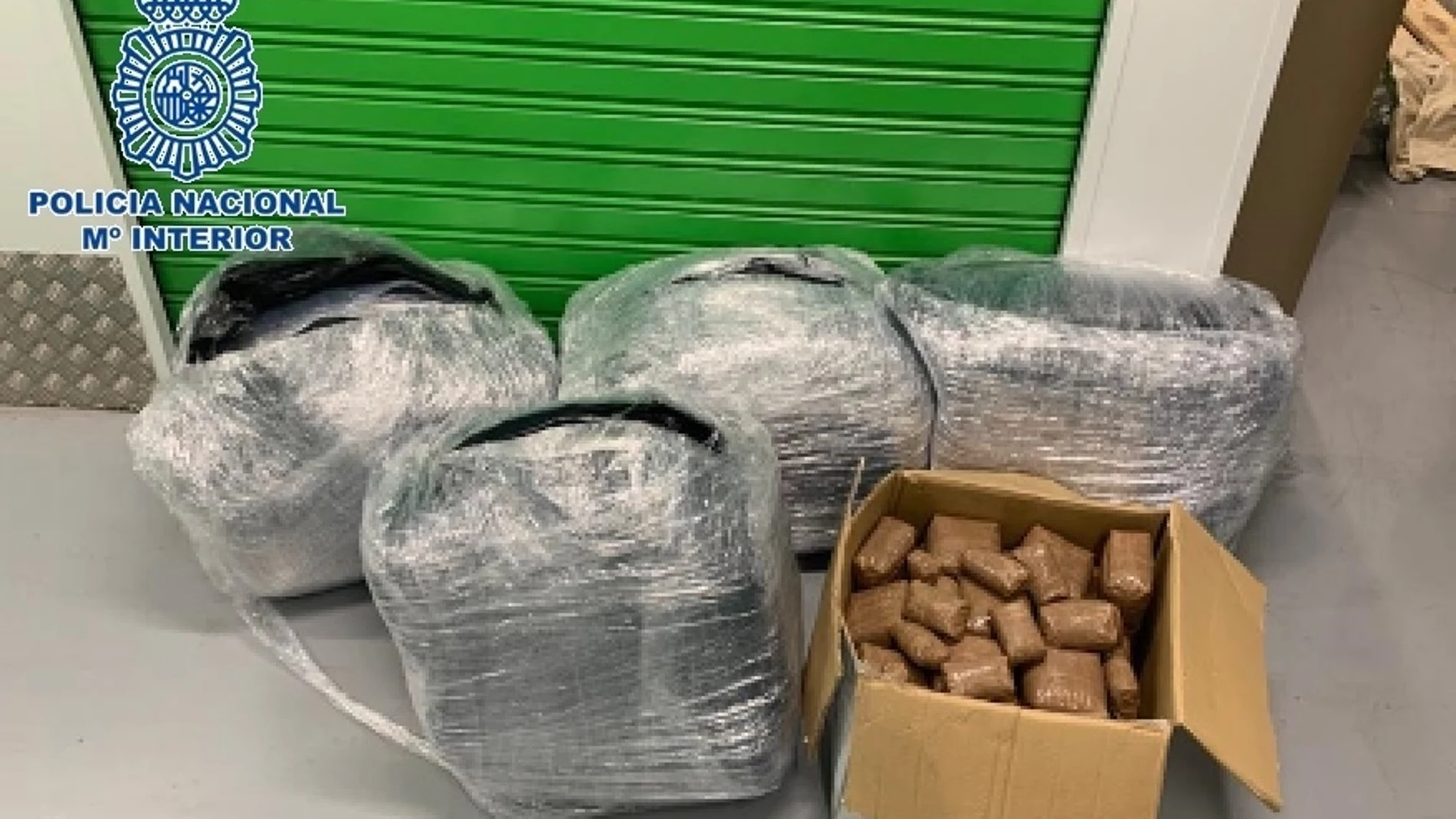 Droga intervenida en la operación