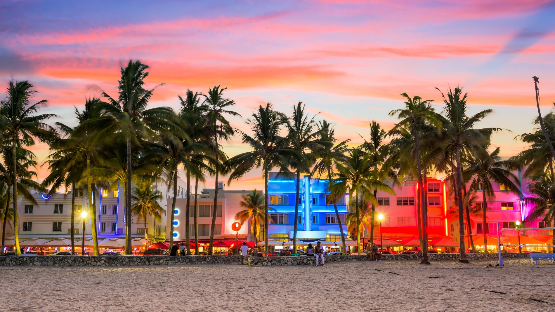 Miami Beach, Florida, EE.UU. en Ocean Drive.