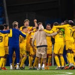 El FC Barcelona celebra el título
