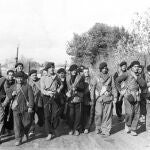 November 1936, Madrid, Spain --- The "Commune of Paris" batallion, integrated with the XI Brigade. They wear black berets of alpine French origin and leather vests of English origin.