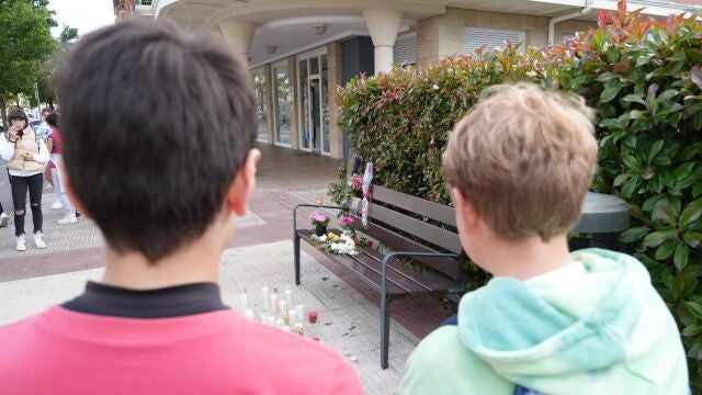 Los vecinos de Orio han depositado velas, flores y un pato de goma amarillo este miércoles en el banco donde Lourdes fue asesinada el martes por la tarde por su expareja.