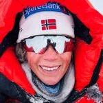 La alpinista noruega Kristin Harila, en su reciente expedición al Cho Oyu