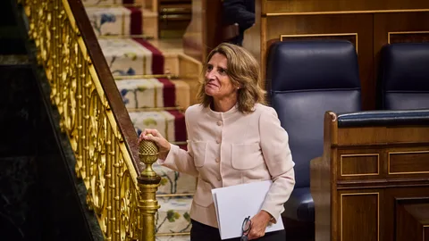 La ministra de Transición Ecológica, Teresa Ribera interviene durante la sesión de control al gobierno celebrada este miércoles en el Congreso