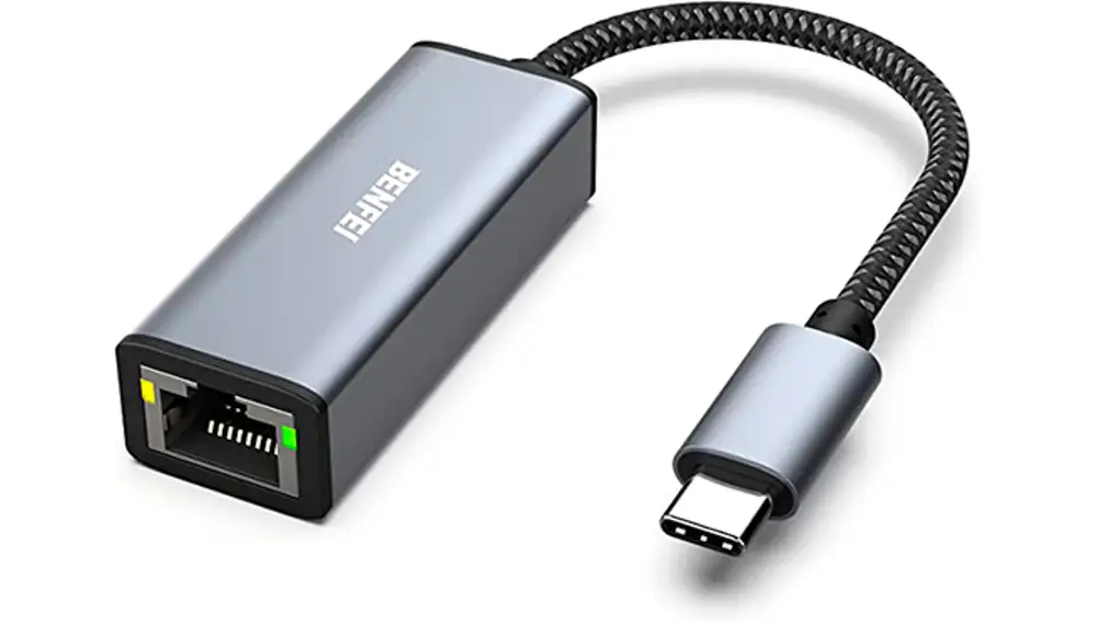 Adaptador cable Ethernet a USB-C de Benfei.
