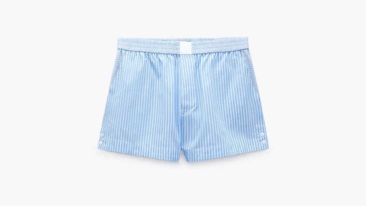 Shorts patchwork rayas
