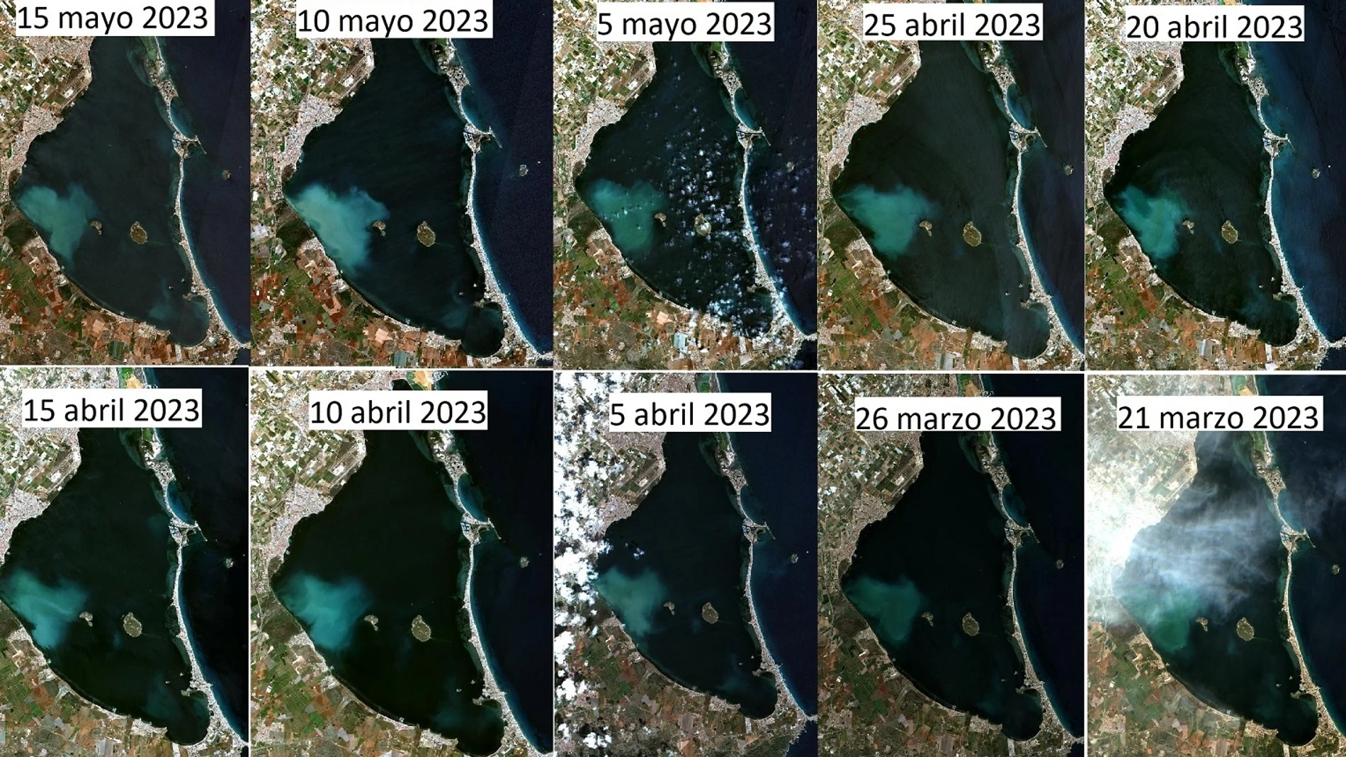 El IEO-CSIC evalúa una masa de agua blanquecina observada en el Mar Menor