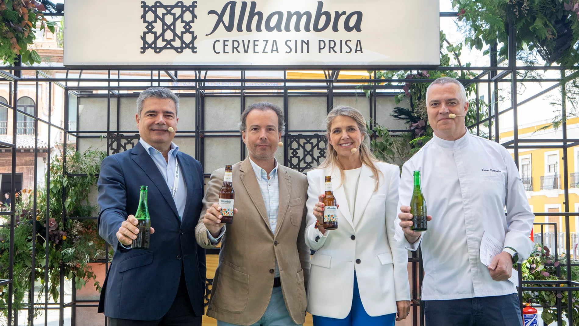 De izquierda a derecha, Emilio Gallego Zuazo, Joaquín Marín, Silvia Delgado y Juan Pozuelo