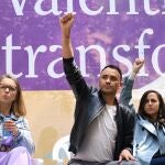 Ione Belarra participa en un mitin de Podemos en Madrid