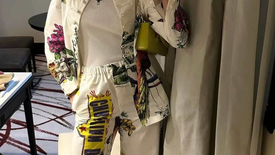 Victoria Federica lista para el desfile de Dior.