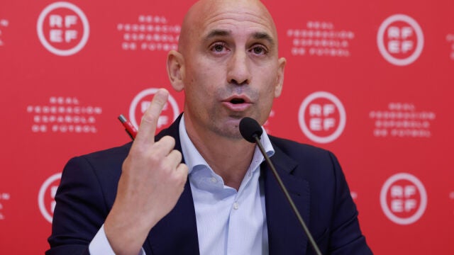 Rueda de prensa del presidente de la Federación Española de Fútbol, Luis Rubiales