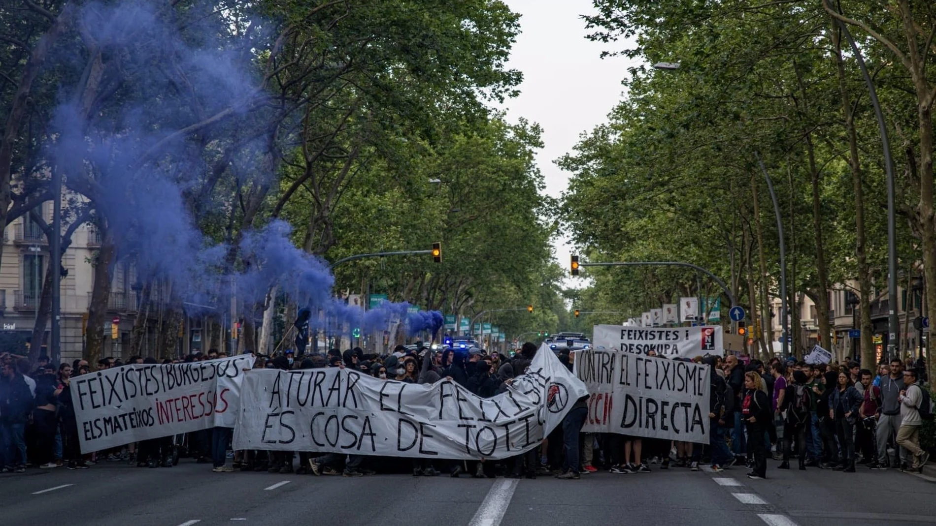 Manifestación "okupa" en Barcelona